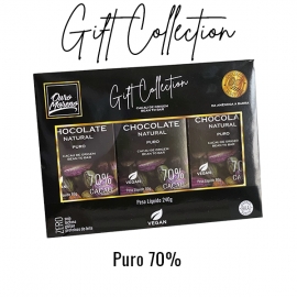 Gift Collection de Chocolate Puro 70% Cacau Ouro Moreno em 3 Barras de 80g